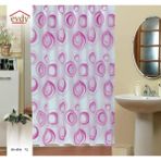 Zethome 4954 Evdy Çift Kanat Pembe 110x200 cm Duş Perdesi