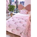 Zethome Ay Kızı Pudra Çift Taraflı Çocuk Nevresim Takımı 160x220 Cm Pembe