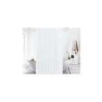 Zethome Banyo Duş Perdesi 0010 Beyaz Çift Kanat 2x120x200 Duşakabin Perdesi