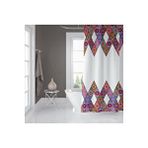 Zethome Banyo Duş Perdesi 10149 120x200 Perde Borusu Askı Aparatı 90x130 Hediyeli Beyaz