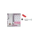 Zethome Banyo Duş Perdesi 6020 120x200 Perde Borusu Askı Aparatı 90x130 Hediyeli