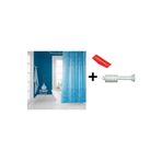 Zethome Banyo Duş Perdesi 6303 120x200 Perde Borusu Askı Aparatı 90x130 Hediyeli