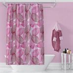 Zethome Banyo Perdesi 1x100x200 Tek Kanat Duş Perdesi Halka Hediyeli Duşakabin Perdesi 3110 Çok Renkli