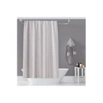 Zethome Banyo Perdesi 1x100x200 Tek Kanat Duş Perdesi Halka Hediyeli Duşakabin Perdesi 5026 Beyaz