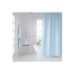 Zethome Banyo Perdesi 1x120x200 Tek Kanat Duş Perdesi Halka Hediyeli Duşakabin Perdesi 0010 Mavi