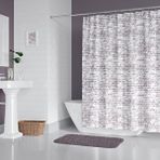 Zethome Banyo Perdesi 1x120x200 Tek Kanat Duş Perdesi Halka Hediyeli Duşakabin Perdesi 1406 Beyaz