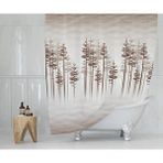 Zethome Banyo Perdesi 1x120x200 Tek Kanat Duş Perdesi Halka Hediyeli Duşakabin Perdesi 3390 Beyaz