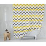 Zethome Banyo Perdesi 1x120x200 Tek Kanat Duş Perdesi Halka Hediyeli Duşakabin Perdesi 4597 Sarı