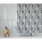 Zethome Banyo Perdesi 1x120x200 Tek Kanat Duş Perdesi Halka Hediyeli Duşakabin Perdesi 5033 Gri