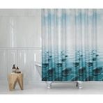 Zethome Banyo Perdesi 1x120x200 Tek Kanat Duş Perdesi Halka Hediyeli Duşakabin Perdesi 5075 Mavi