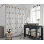 Zethome Banyo Perdesi 1x120x200 Tek Kanat Duş Perdesi Halka Hediyeli Duşakabin Perdesi 6969 Beyaz
