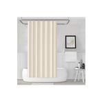 Zethome Banyo Perdesi 1x120x200 Tek Kanat Krem Duş Perdesi Halka Hediyeli 0010