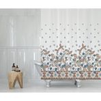 Zethome Banyo Perdesi 1x180x200 Tek Kanat Duş Perdesi Halka Hediyeli Duşakabin Perdesi 10931 Beyaz