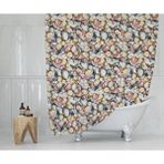 Zethome Banyo Perdesi 1x180x200 Tek Kanat Duş Perdesi Halka Hediyeli Duşakabin Perdesi 11909 Gri