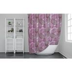 Zethome Banyo Perdesi 1x180x200 Tek Kanat Duş Perdesi Halka Hediyeli Duşakabin Perdesi 3110 Kırmızı
