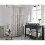 Zethome Banyo Perdesi 1x180x200 Tek Kanat Duş Perdesi Halka Hediyeli Duşakabin Perdesi 4247 Kahverengi