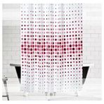 Zethome Banyo Perdesi 1x180x200 Tek Kanat Duş Perdesi Halka Hediyeli Duşakabin Perdesi 4961 Pembe