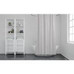 Zethome Banyo Perdesi 1x180x200 Tek Kanat Duş Perdesi Halka Hediyeli Duşakabin Perdesi 5026 Beyaz