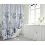 Zethome Banyo Perdesi 1x180x200 Tek Kanat Duş Perdesi Halka Hediyeli Duşakabin Perdesi 5104 Gri