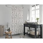 Zethome Banyo Perdesi 1x180x200 Tek Kanat Duş Perdesi Halka Hediyeli Duşakabin Perdesi 5705 Beyaz