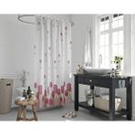 Zethome Banyo Perdesi 1x180x200 Tek Kanat Duş Perdesi Halka Hediyeli Duşakabin Perdesi 7017 Beyaz
