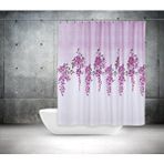 Zethome Banyo Perdesi 1x180x200 Tek Kanat Duş Perdesi Halka Hediyeli Duşakabin Perdesi 7359 Beyaz
