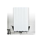 Zethome Banyo Perdesi 1x240x200 Tek Kanat Duş Perdesi Halka Hediyeli Duşakabin Perdesi 0010 Beyaz