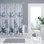 Zethome Banyo Perdesi 1x240x200 Tek Kanat Duş Perdesi Halka Hediyeli Duşakabin Perdesi 5104 Gri