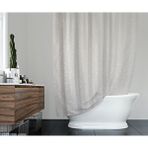 Zethome Banyo Perdesi 2x100x200 Çift Kanat Duş Perdesi Halka Hediyeli Duşakabin Perdesi 5026 Beyaz