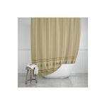 Zethome Banyo Perdesi 2x110x200 Çift Kanat Duş Perdesi Halka Hediyeli 5030 Kahve