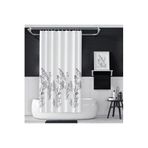 Zethome Banyo Perdesi 2x110x200 Çift Kanat Duş Perdesi Halka Hediyeli Duşakabin Perdesi 3389