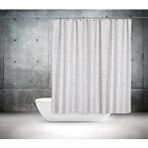 Zethome Banyo Perdesi 2x120x200 Çift Kanat Duş Perdesi Halka Hediyeli Duşakabin Perdesi 3182 Beyaz