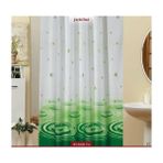 Zethome Banyo Perdesi 2x120x200 Çift Kanat Duş Perdesi Halka Hediyeli Duşakabin Perdesi 5020 Yeşil
