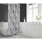 Zethome Banyo Perdesi 2x120x200 Çift Kanat Duş Perdesi Halka Hediyeli Duşakabin Perdesi 5033 Gri