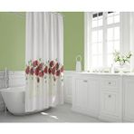 Zethome Banyo Perdesi 2x120x200 Çift Kanat Duş Perdesi Halka Hediyeli Duşakabin Perdesi 7081 Beyaz