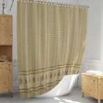 Zethome Banyo Perdesi 5030 2x110x200, Perde Borusu Askı Aparatı Köşe Boru Beyaz Hediyeli, Duş Perdesi Seti