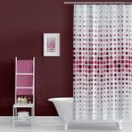Zethome Banyo Perdesi Pembe 1x180x200, Perde Borusu Askı Aparatı Köşe Boru Beyaz Hediyeli, Duş Perdesi Seti