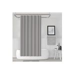 Zethome Gri Banyo Perdesi 1x120x200 Tek Kanat Gri Duş Perdesi Halka Hediyeli 0010