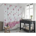 Zethome Jackline 6020 Pembe 1x180x200 cm Tek Kanat Banyo Duş Perdesi