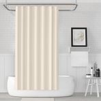 Zethome Jackline Banyo Duş Perdesi 0010 Krem Çift Kanat 2X120X200 Krem