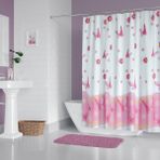 Zethome Jackline Banyo Duş Perdesi 6020 Tek Kanat Pembe 240X200