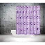 Zethome Tropik 5033 2X120x200 cm Lila Banyo Duş Perdesi