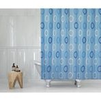 Zethome Tropik Banyo Duş Perdesi 5033 Mavi Tek Kanat 1x180x200