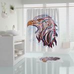 Zethome Tropik Eagle Banyo Duş Perdesi Tek Kanat 1X180X200 Çok Renkli