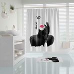 Zethome Tropik Pretty Banyo Duş Perdesi Tek Kanat 1x180x200