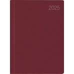 Zettler - Cep ajandası 2025 bordo, 8,3 x 10,7 cm, esnek plastik ciltli, gün ve hafta sayımı, ayın evreleri, haftalık genel bakış ve uluslararası takvim