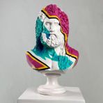 Zeus Rock N Roll Pop Art Dekoratif Roma Yunan Heykelleri