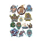Zeus Sticker Set 11 13 Parça Telefon, Tablet, Defter, Laptop Sticker