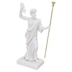 Zeus – Thunderbolt ile Tanrıların Kralı | Yunan Roma Mitolojisi Heykeli | El Yapımı Döküm Mermer Heykelcik 19,8 cm