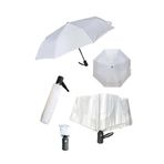 Zeus&Co. Güneşten Korunmak için Beyaz Otomatik Hac, Umre Şemsiyesi